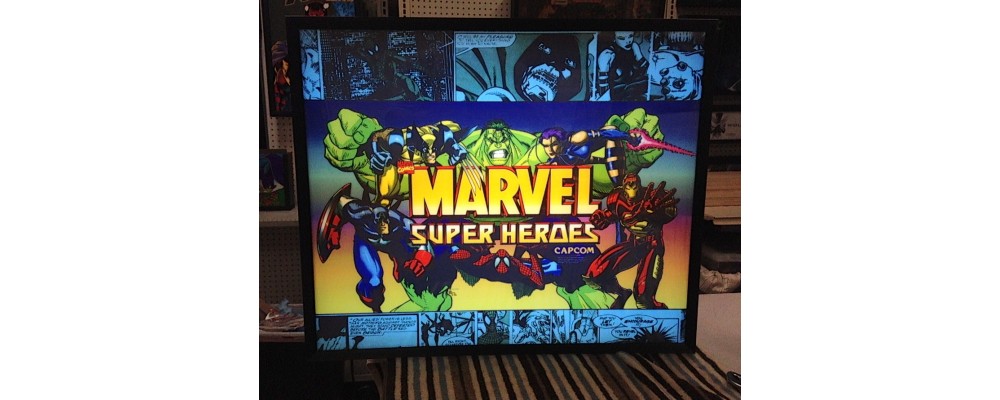 Marvel Super Heroes -  Arcade Marquee Print - Lightbox - Capcom